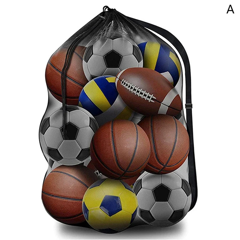 Extra Large Mesh Ball Bag – Drawstring Sports Storage Net
