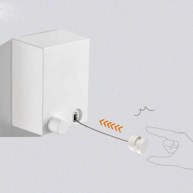 Retractable Clothesline Wall-Mount Space-Saving Clothes Drying Rack