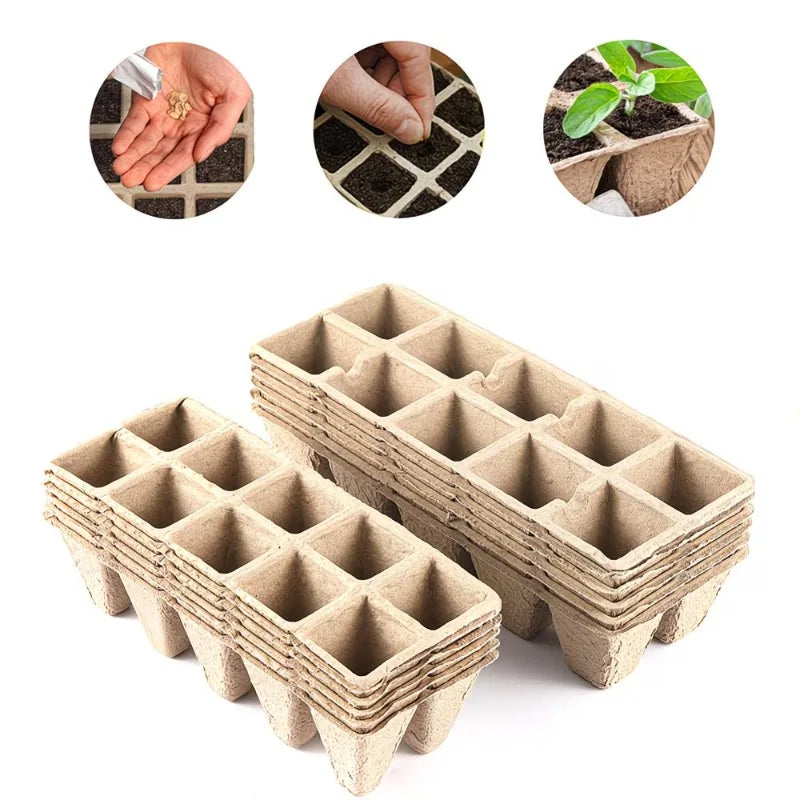 Biodegradable Seedling Trays 20/40 PCS – Eco Seed Starter Pots