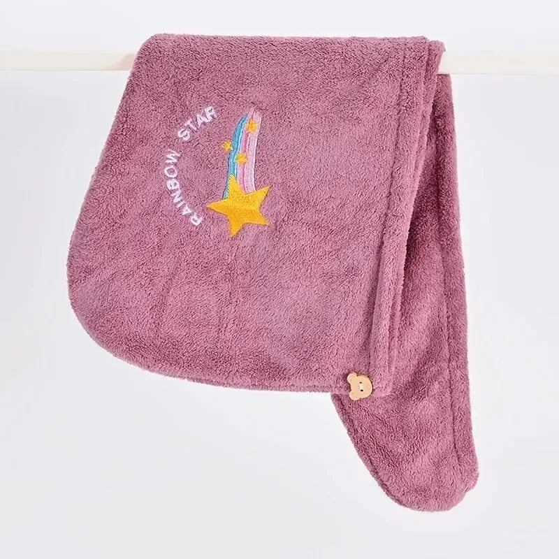 Quick-Dry Microfiber Hair Towel Wrap Bonnet | Women & Girls
