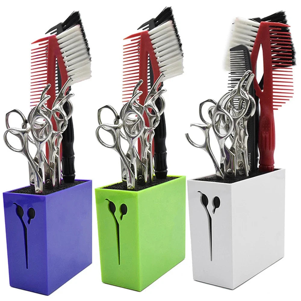 Barber Scissors & Comb Holder | Acrylic Desktop Organizer Box