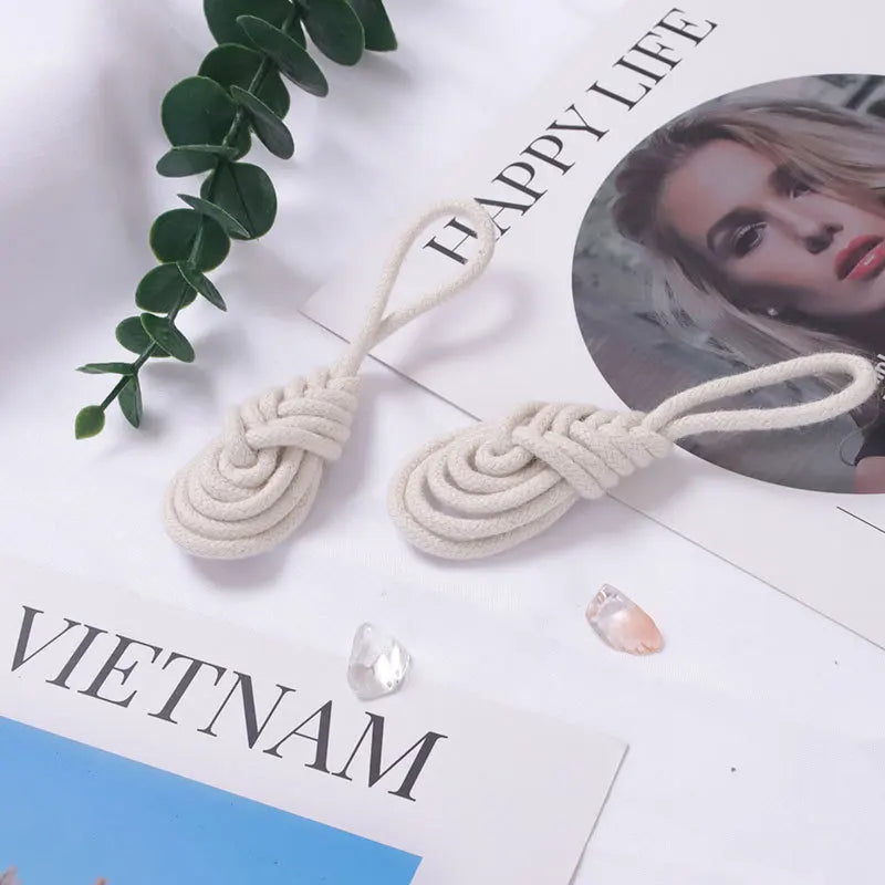 Cotton Rope Napkin Rings – European Style Table Decor 4 Pcs