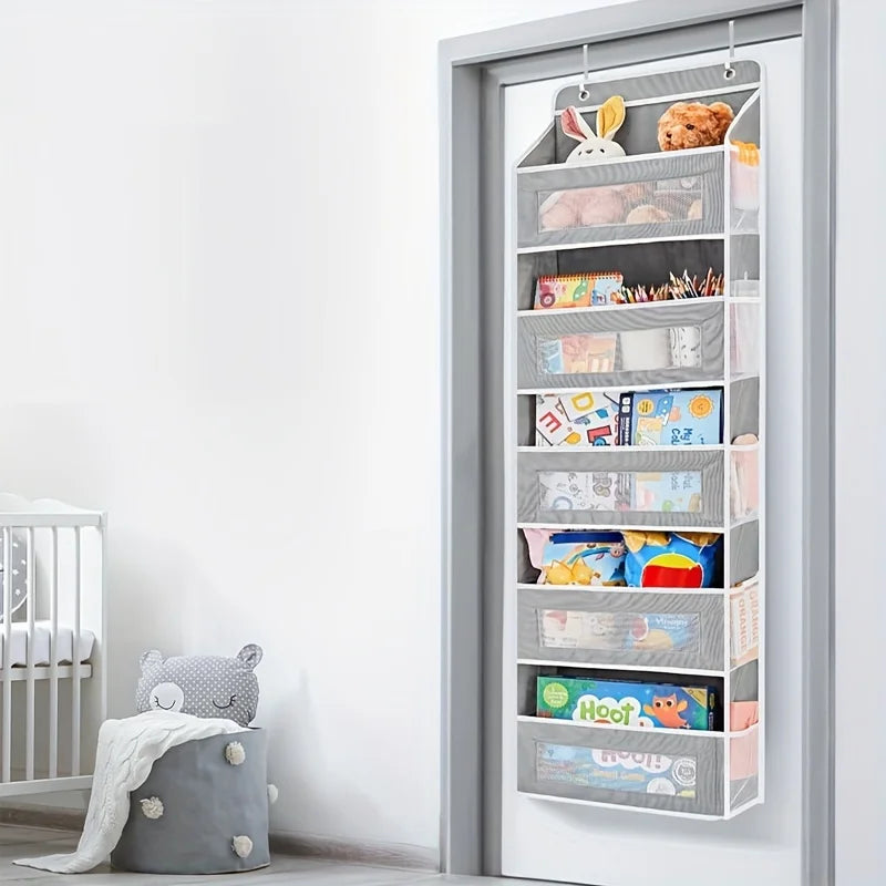 Hanging Storage Bag Pockets Over Door Wall Mounted Rack Household