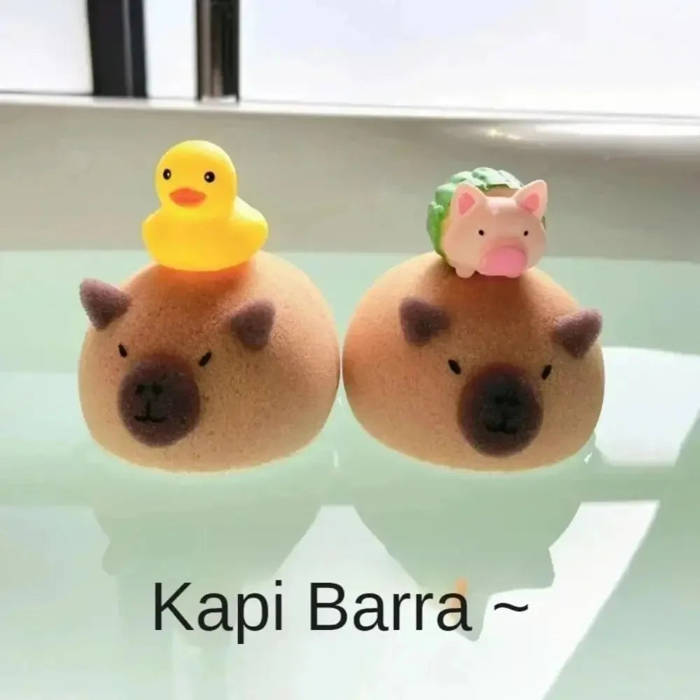 Capybara Bath Sponge – Cartoon Animal Body Scrubber for Kids