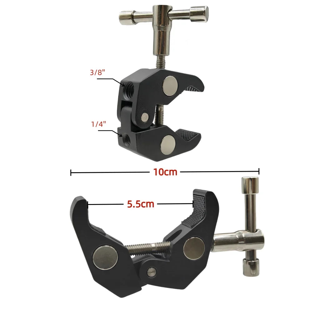 11" Metal Magic Arm & Super Clamp – Camera, Monitor & LED