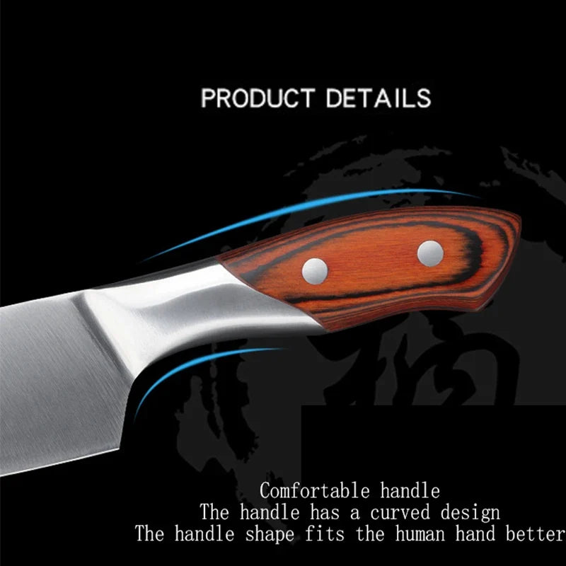 Professional 6.5-Inch Chef's Knife – Stainless Steel Wood Handle