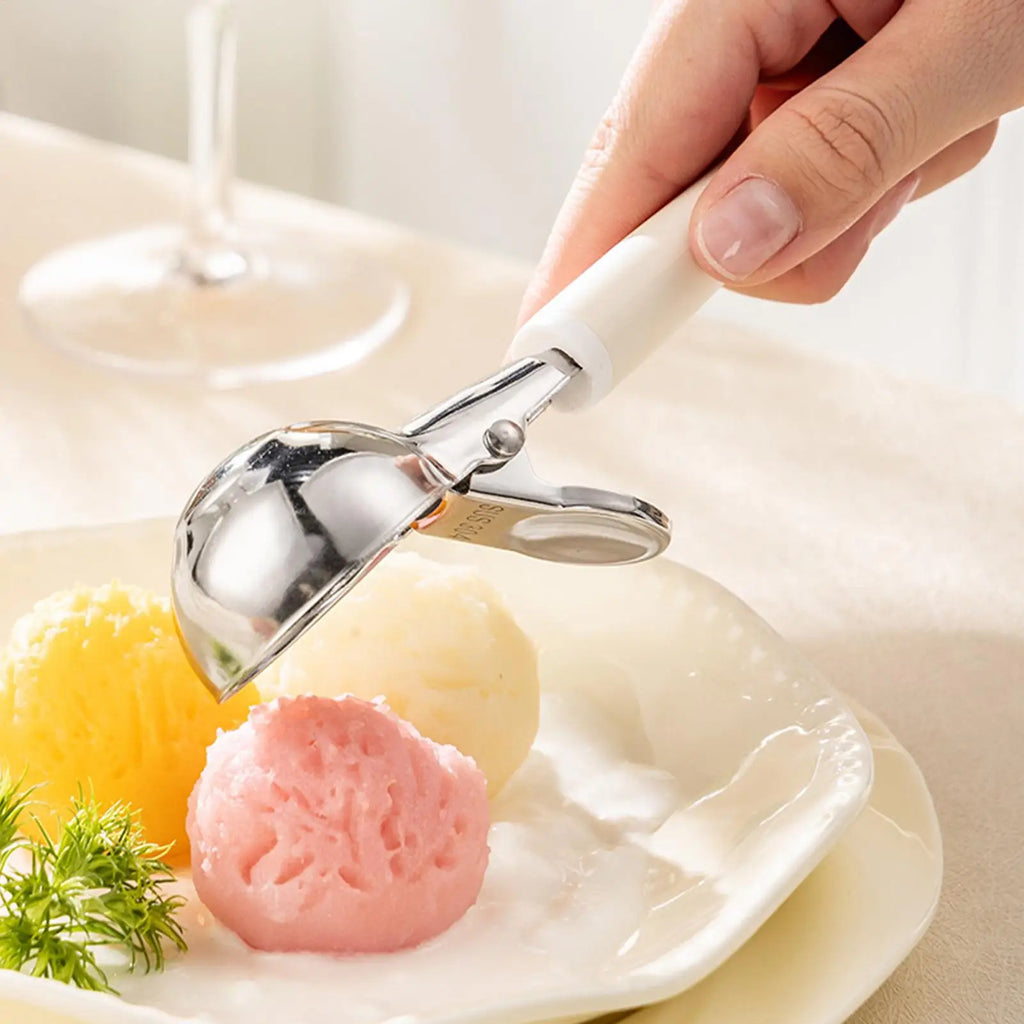 Ergonomic Trigger Ice Cream Scoop | Stainless Steel Anti-Slip
