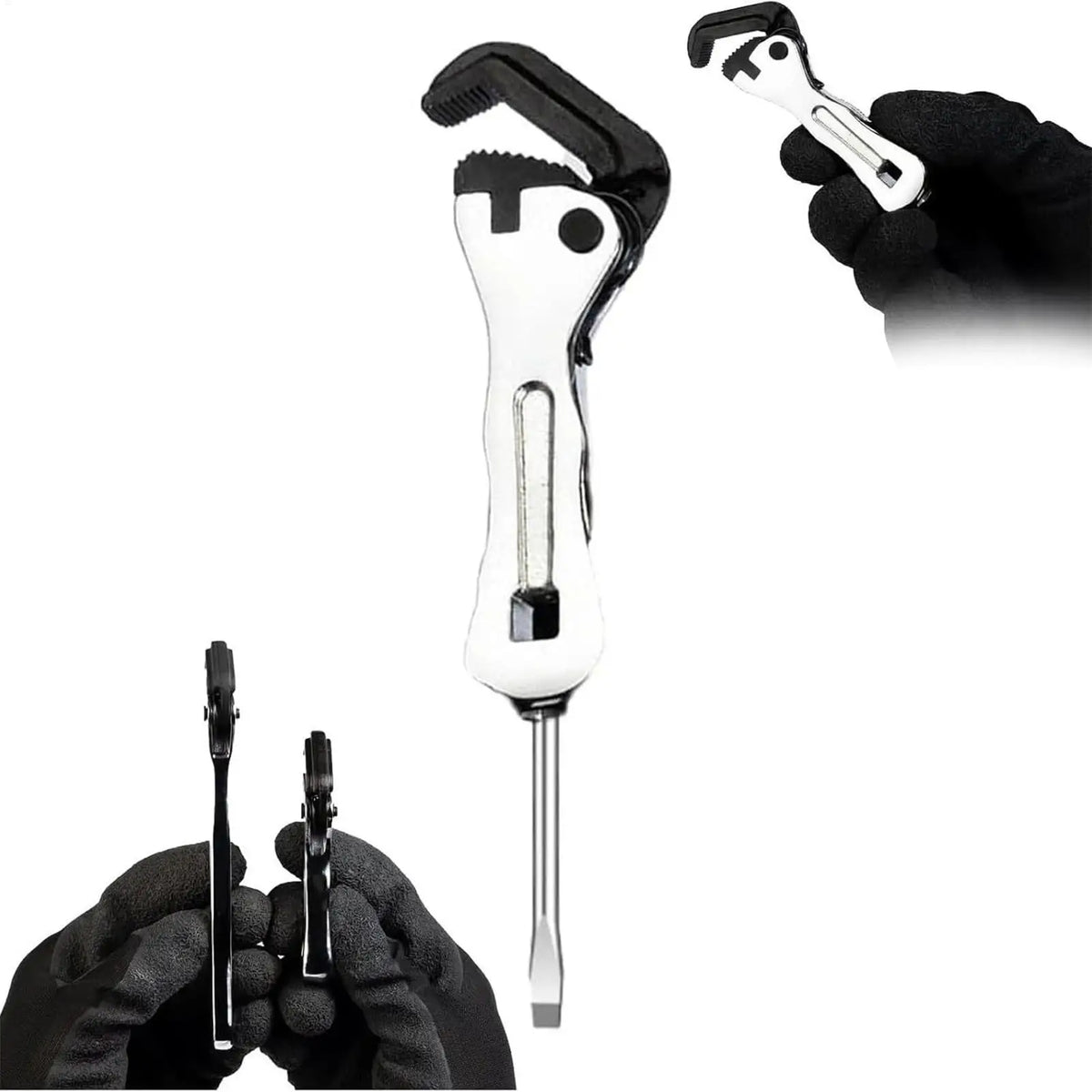 Stubby Adjustable Wrench – Non-Slip Compact Short Handle Tool