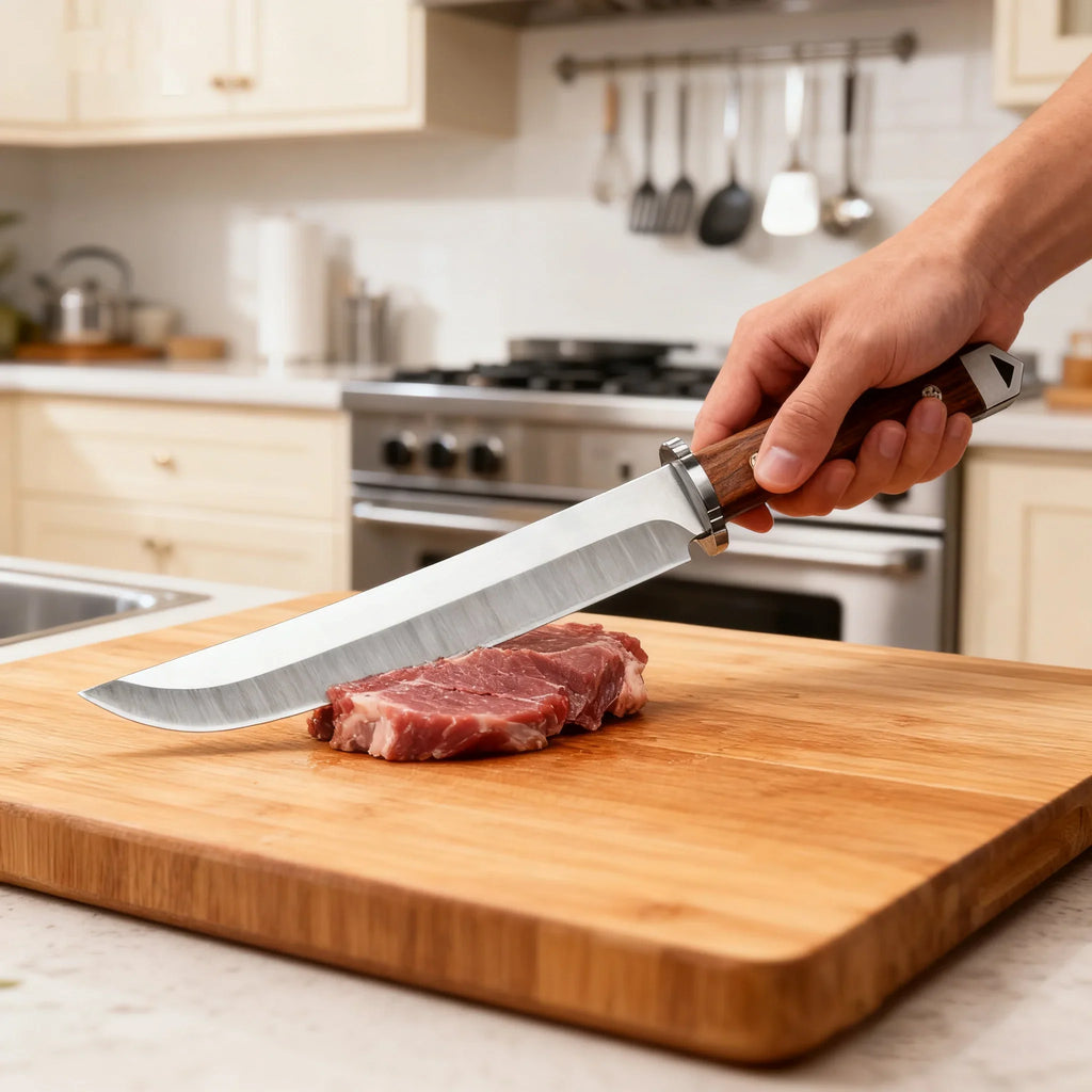 Japanese-Style Chef's Knife – High-Hardness Blade & Wood Handle