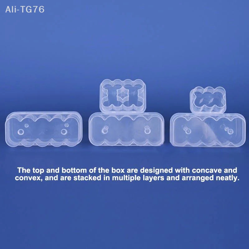 5-Pack Stackable Microtube Vial Storage Box | 3–10mL Clear