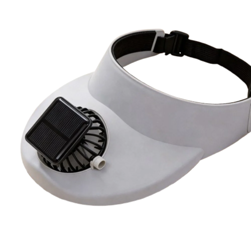 Solar USB Fan Sun Hat – Wide Brim Breathable Summer Cap