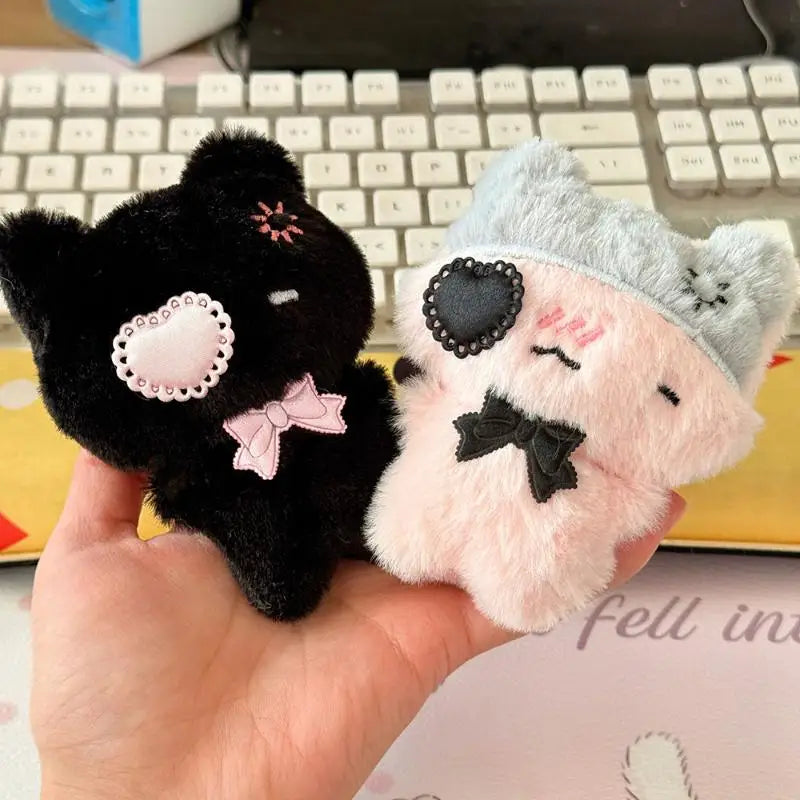 Kawaii Plush Cat Keychain – Cute Bag Charm & Backpack Pendant