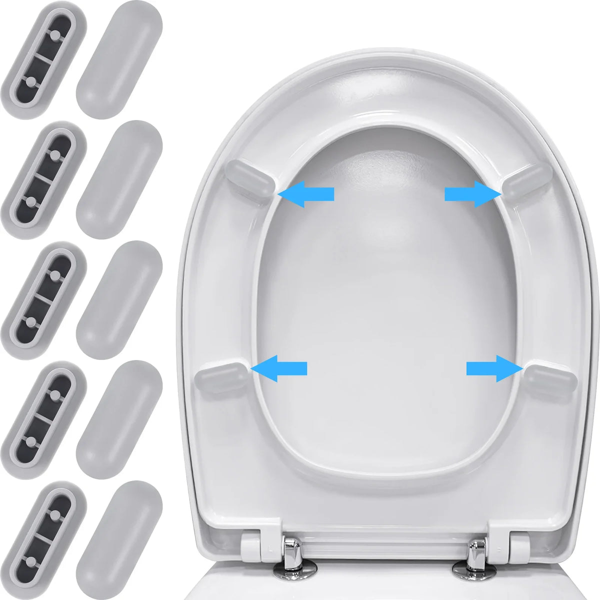 Toilet Seat Bumper Sprayer Lid Cushion Pad Buffers Stop Bathroom