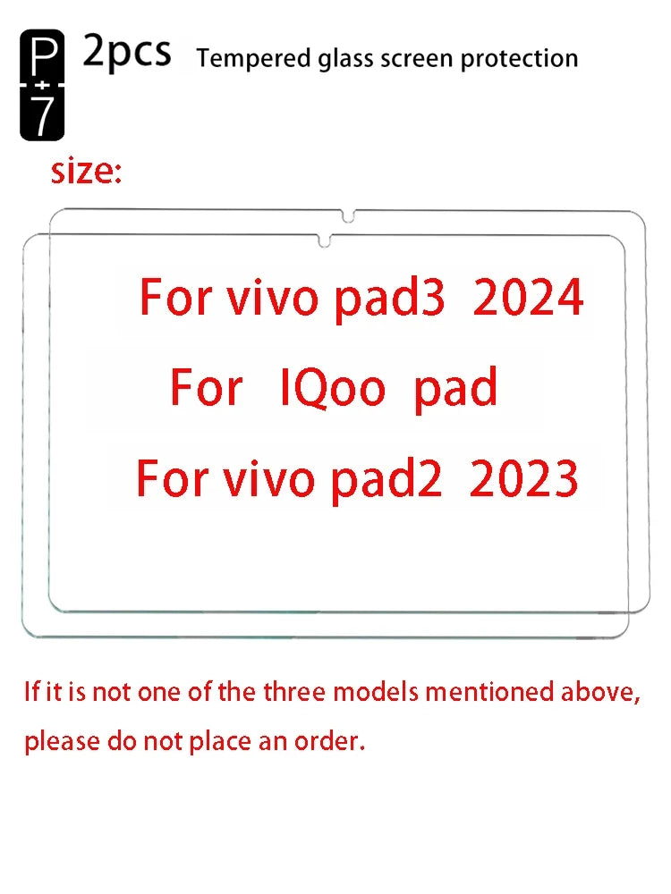 2-Pack Tempered Glass Screen Protector – VIVO Pad 2, Pad 3 & iQOO Pad