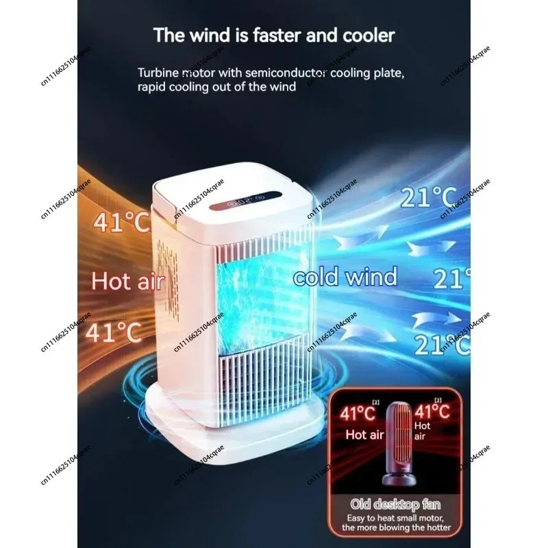 Mini Portable Air Cooler – Silent Semiconductor Cooling Fan