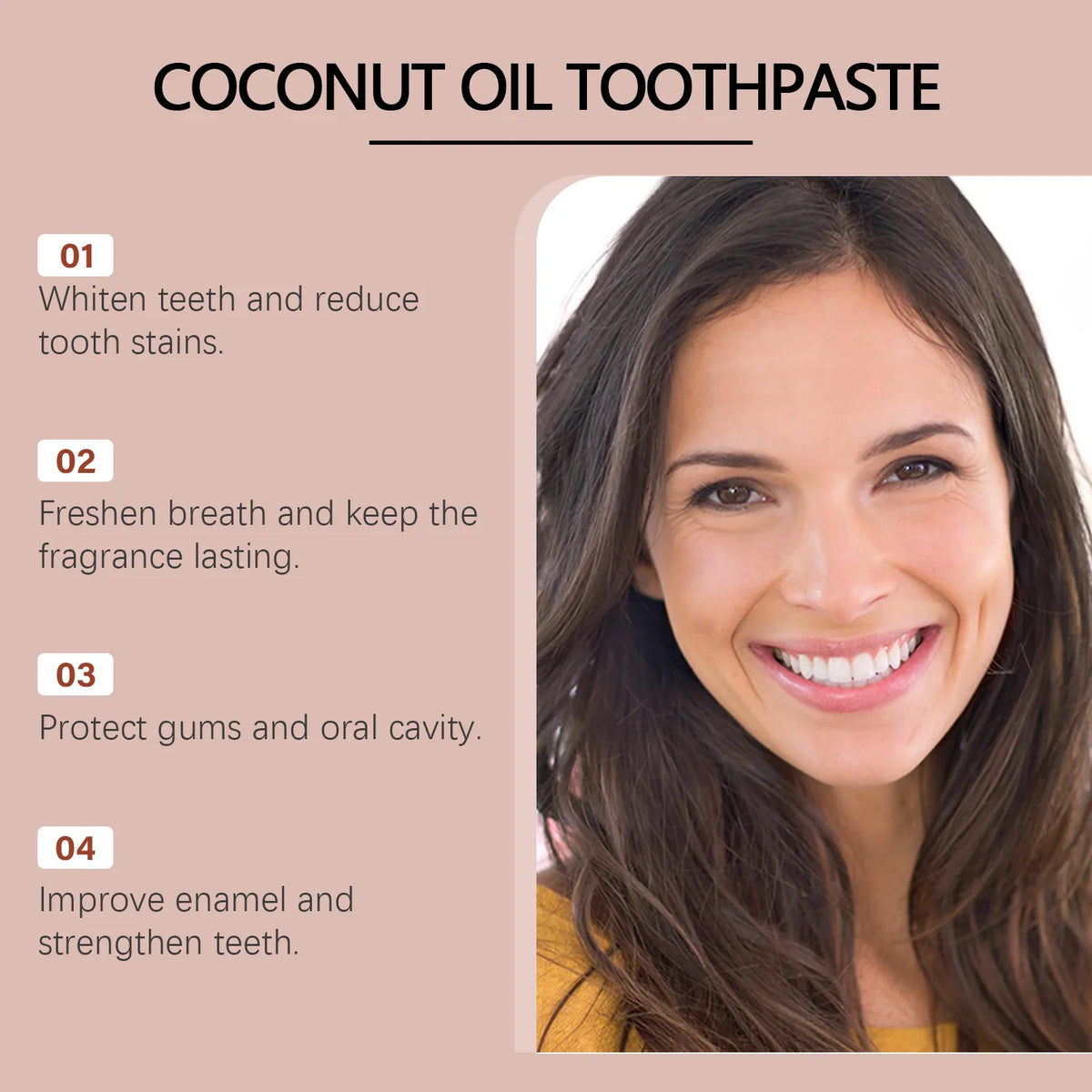 Oralhoe Coconut Oil Whitening Toothpaste – Remove Tartar & Stains