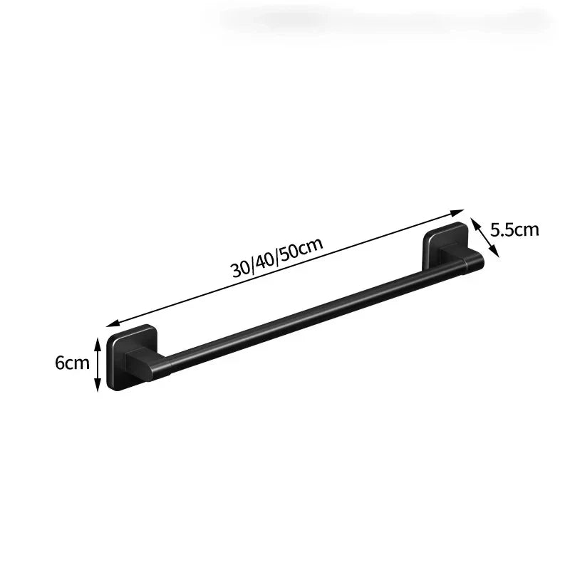 Self-Adhesive No-Drill Towel Bar | Bathroom Towel Rack