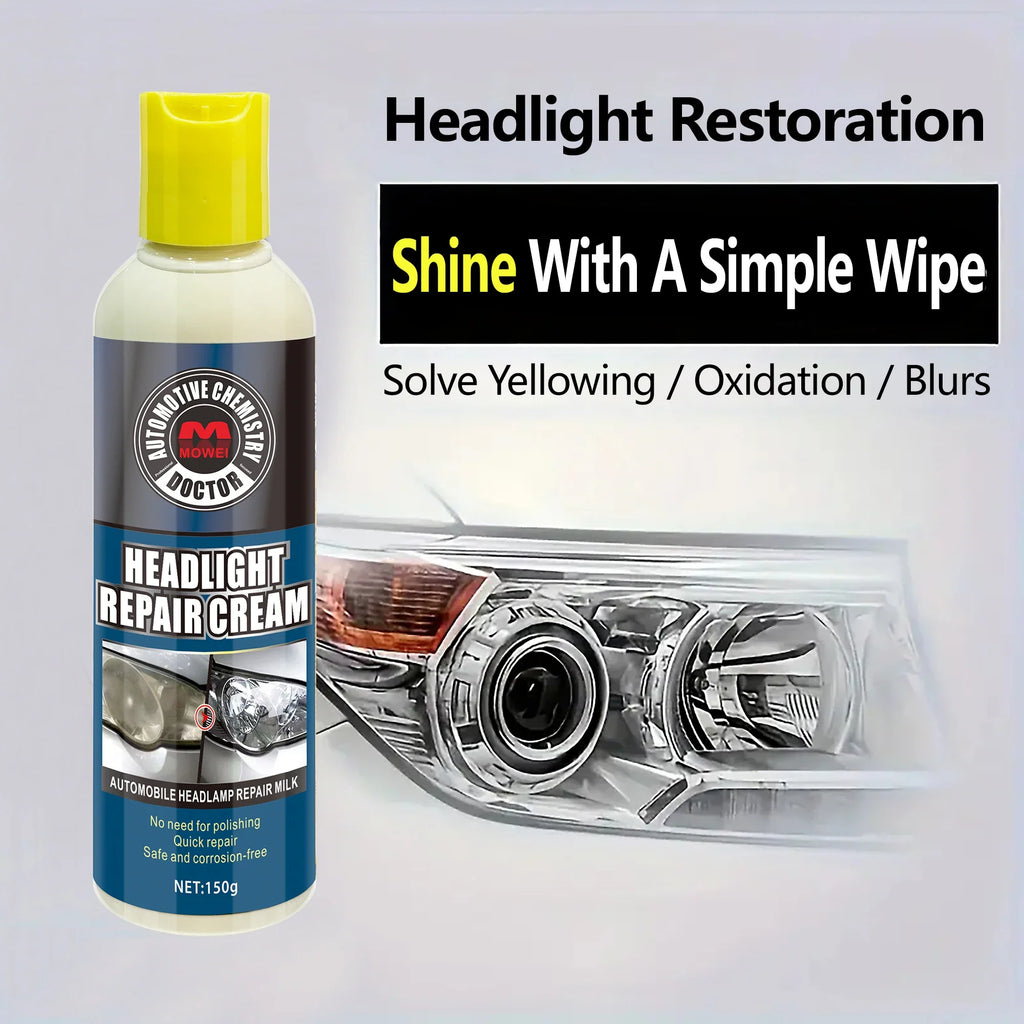 Professional Headlight Restoration Kit – No-Polish Wipe Formula