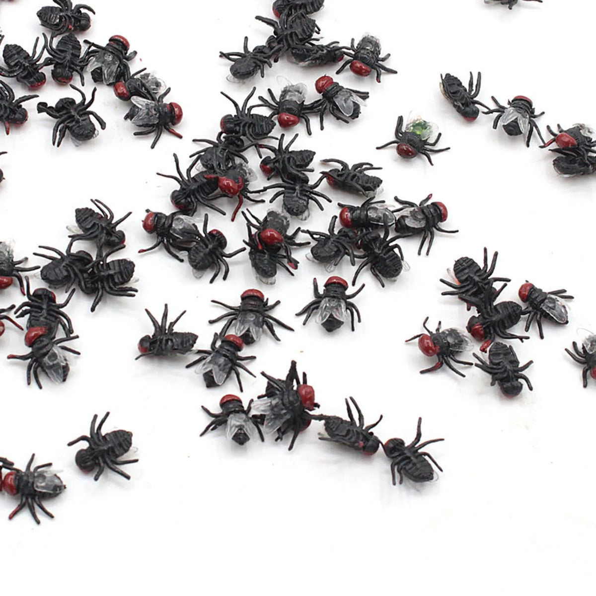 10-Pack Fake Plastic Flies – Prank Joke Toys for Parties