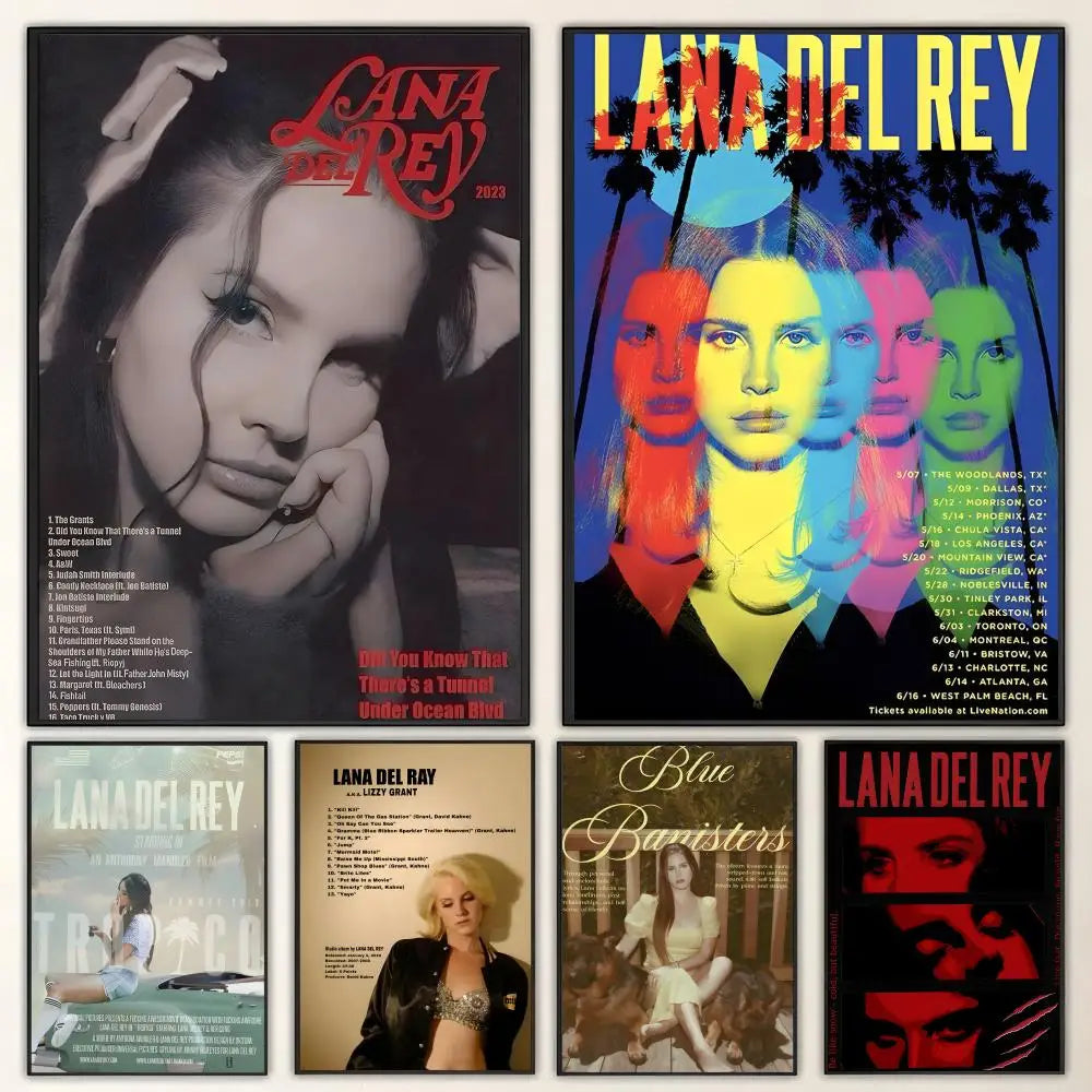 Lana Del Rey HD Art Poster – Waterproof Aesthetic Wall Decor