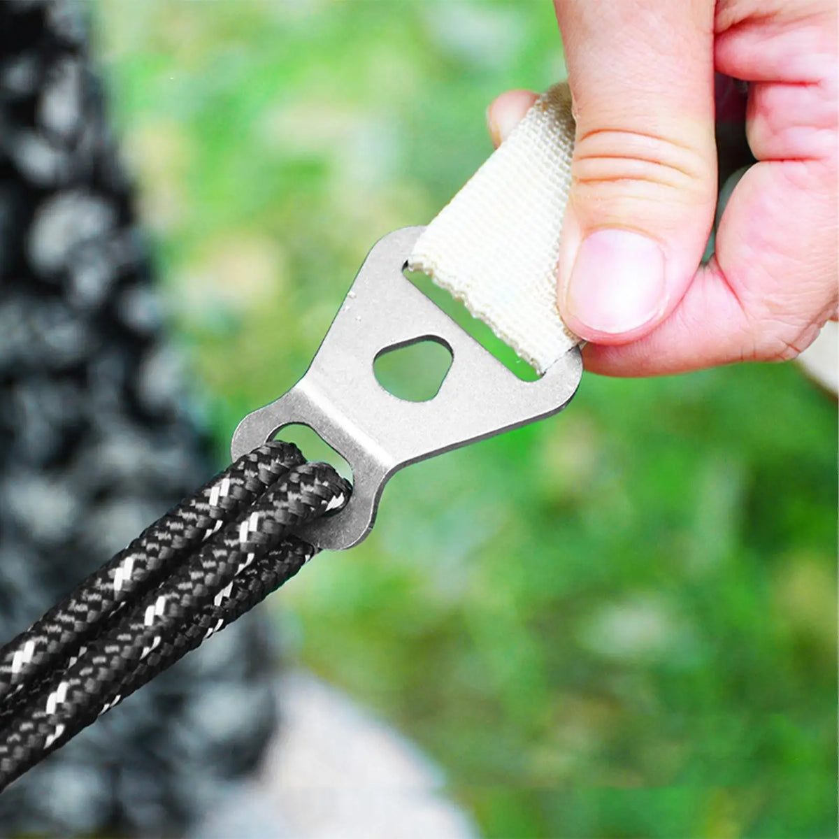 Stainless Steel Tent Rope Tensioner & Guyline Cord Buckle