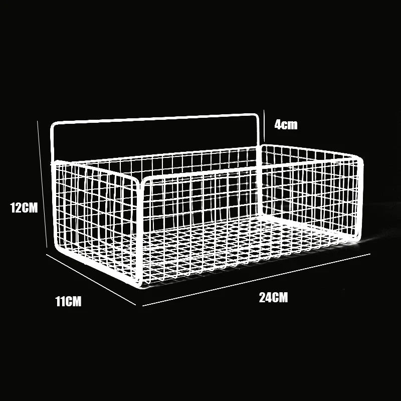 Wall-Mounted Storage Rack – No Drilling Metal Shelf
