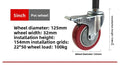 3/4/5" Polyurethane Swivel Caster Wheels with Lock & Ball Bearing