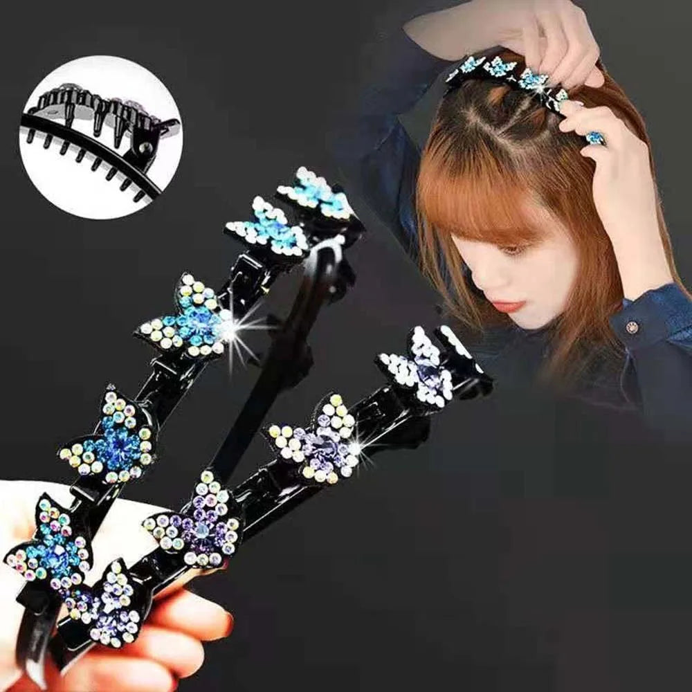 Butterfly Hair Hoop – French Style Rhinestone Headband