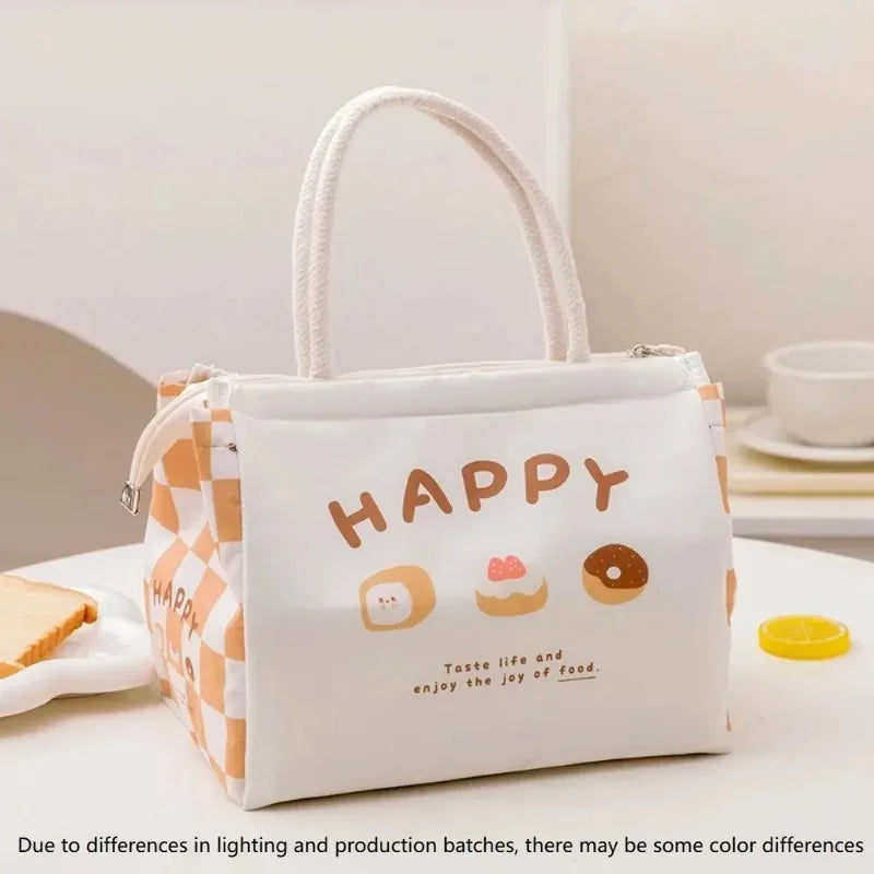 Cute Thermal Lunch Bag – Large Insulated Tote for Women & Kids