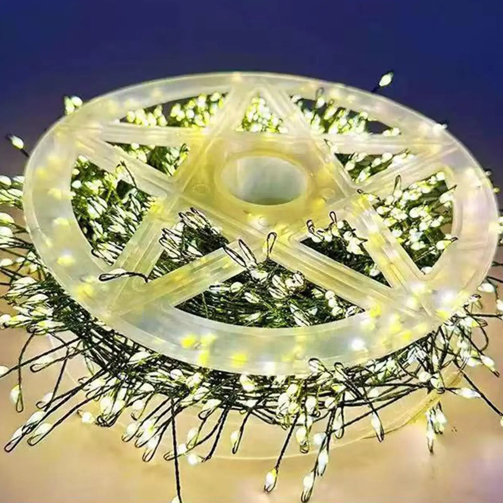 LED Christmas Tree String Lights 9.8Ft USB 8-Mode Warm White