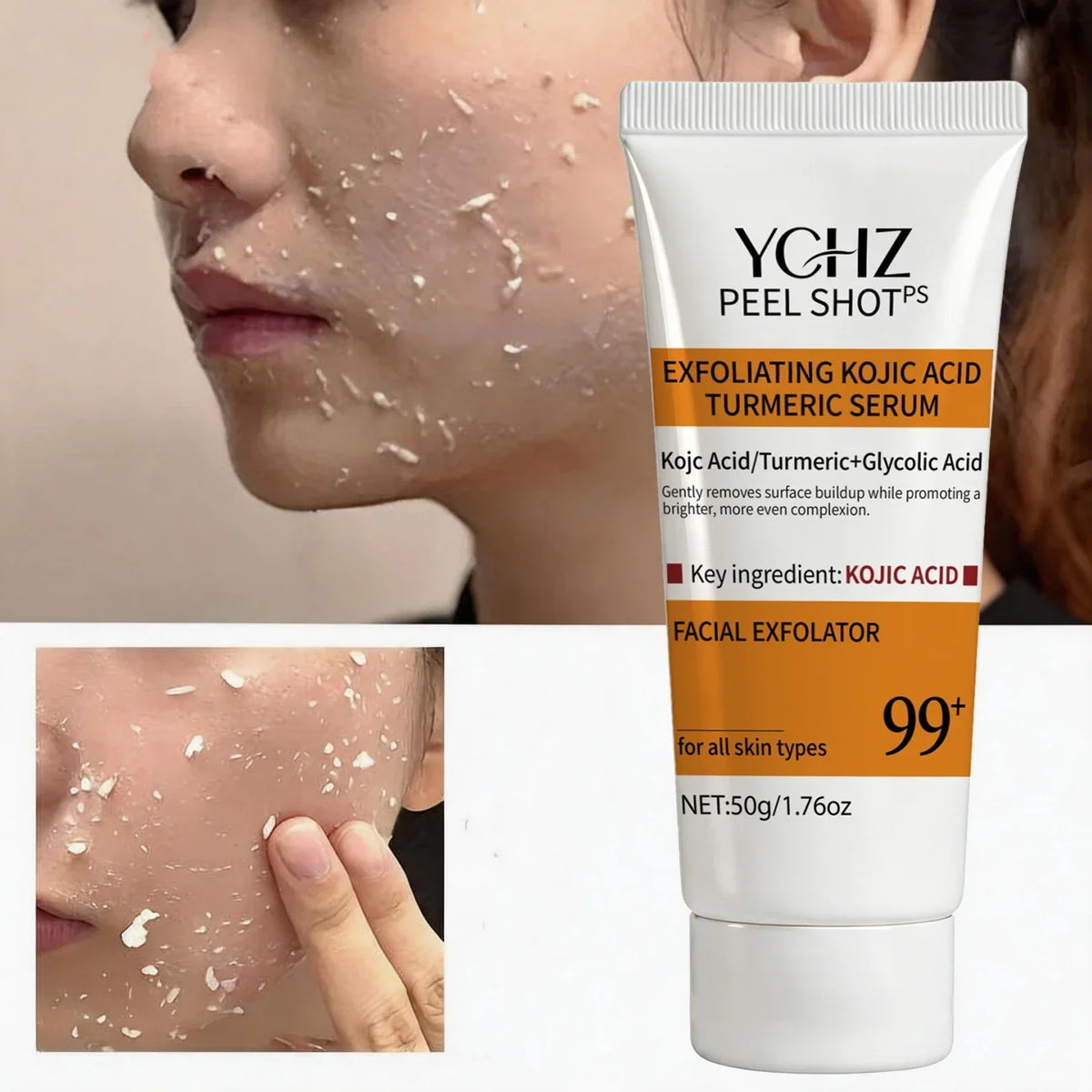 Turmeric Kojic Acid Exfoliating Gel – Face & Body Scrub 50g