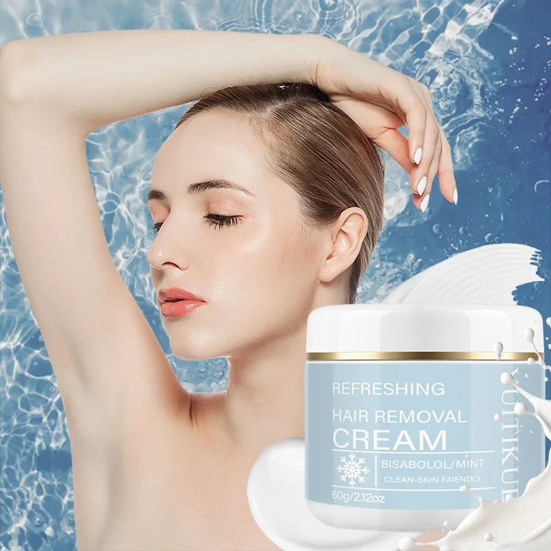 YUITIKUE Cooling Mint Hair Removal Cream – Men & Women 60g