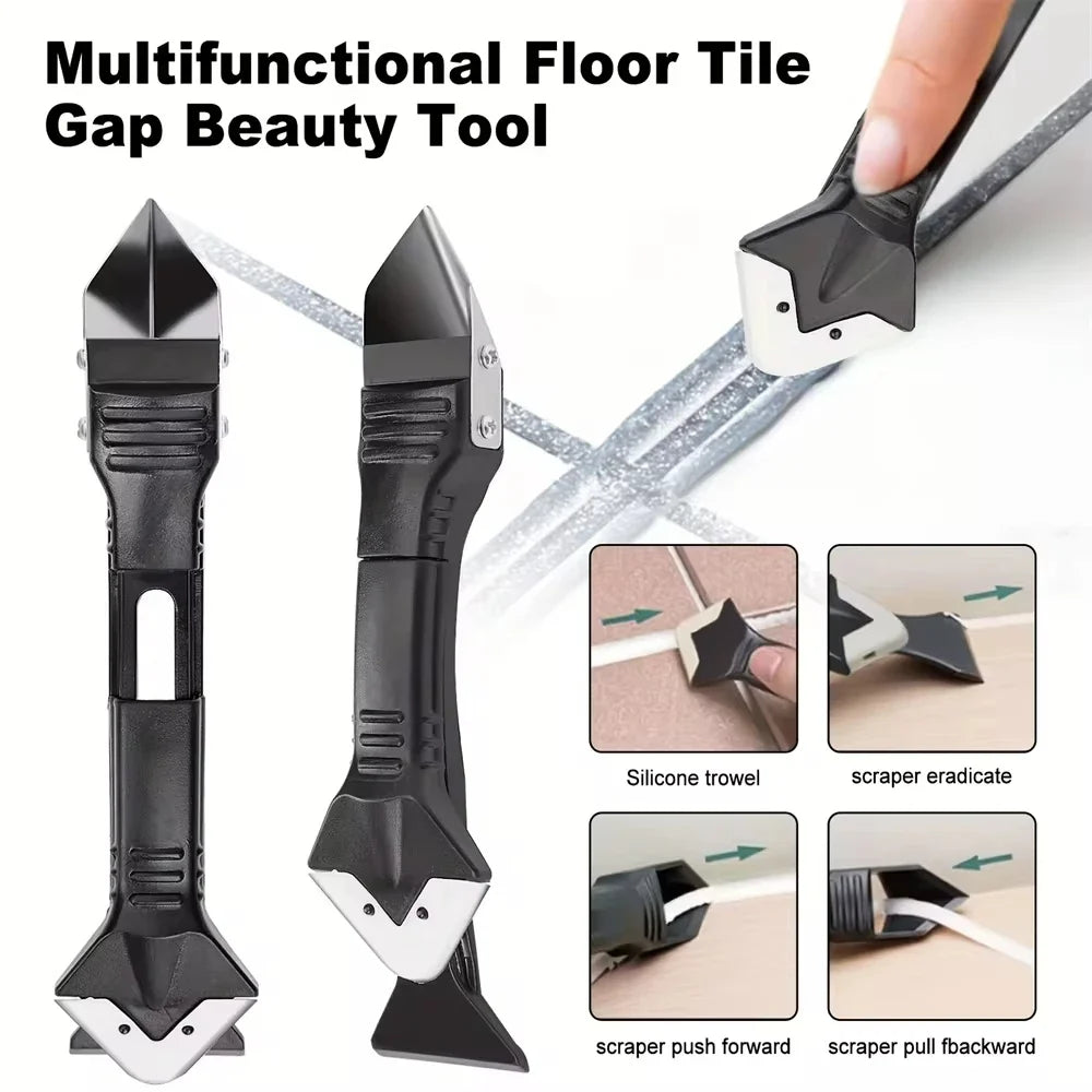 3-in-1 Caulking Tool Set – Scraper, Sealant Remover & Finisher