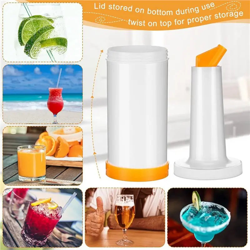 8-Pack 34 Oz Colorful Juice Pouring Bottles | Bar Dispensers