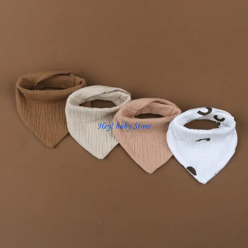 Baby Feeding Bibs 4-Pack | Soft Cotton Spill-Proof Toddler Bibs
