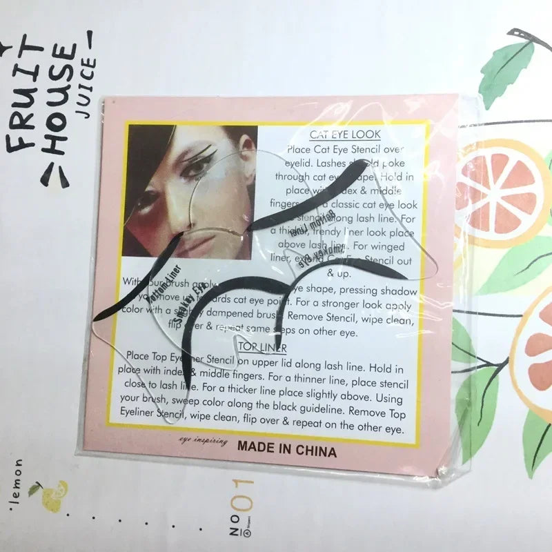 40 Pairs Winged Eyeliner & Eyebrow Stencils Makeup Template Kit