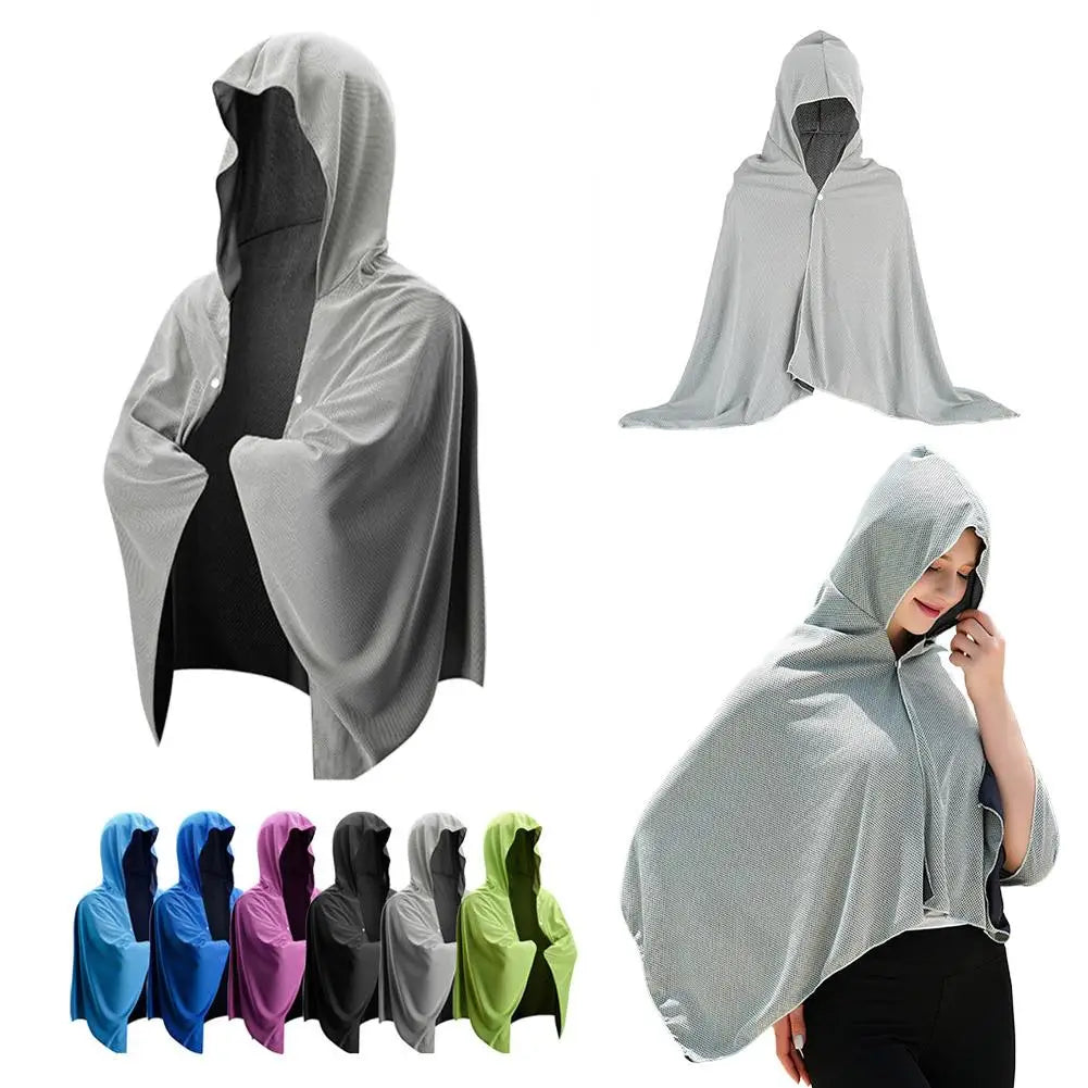 Cooling Hooded Poncho Towel – UV Protection & Quick Dry Sport