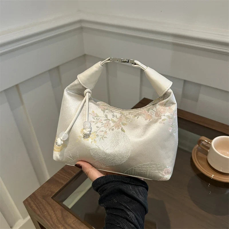 Chinese Embroidery Canvas Tote Bag | Women's Shoulder Crossbody