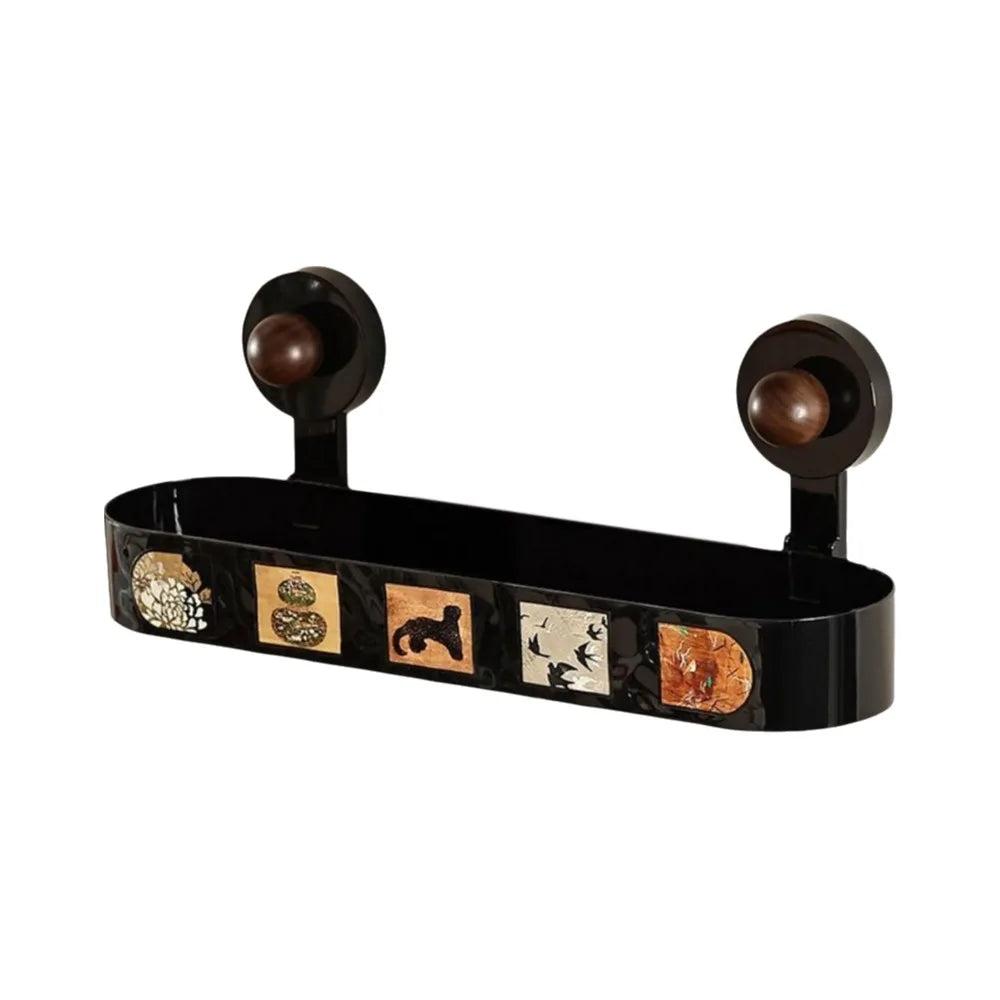 Punch-Free Suction Cup Bathroom Shelf | Wall Mounted Organizer