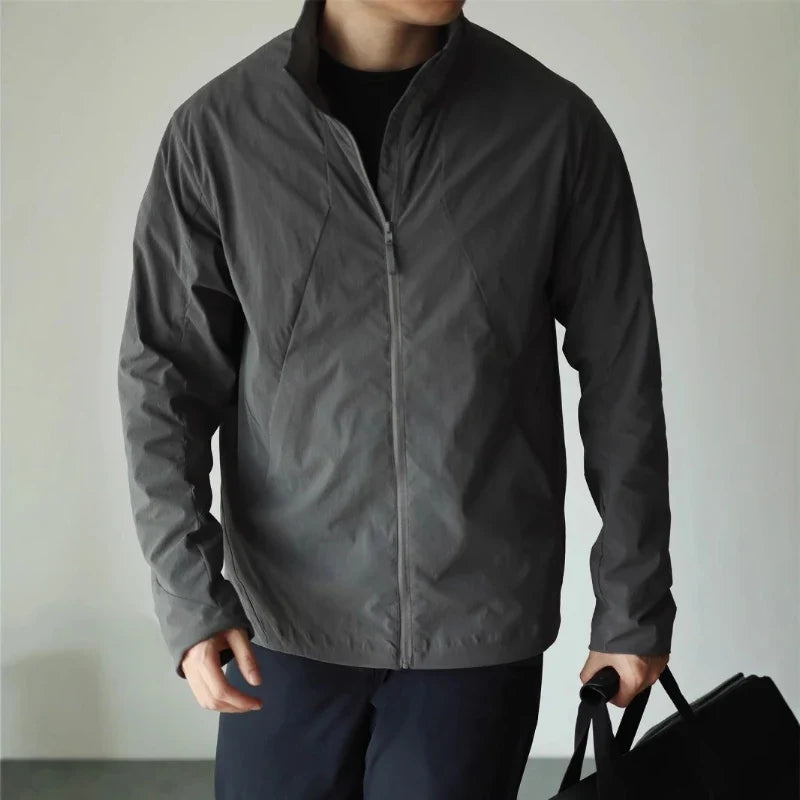 Men's Lightweight Stand-Up Collar Business Jacket | Windproof