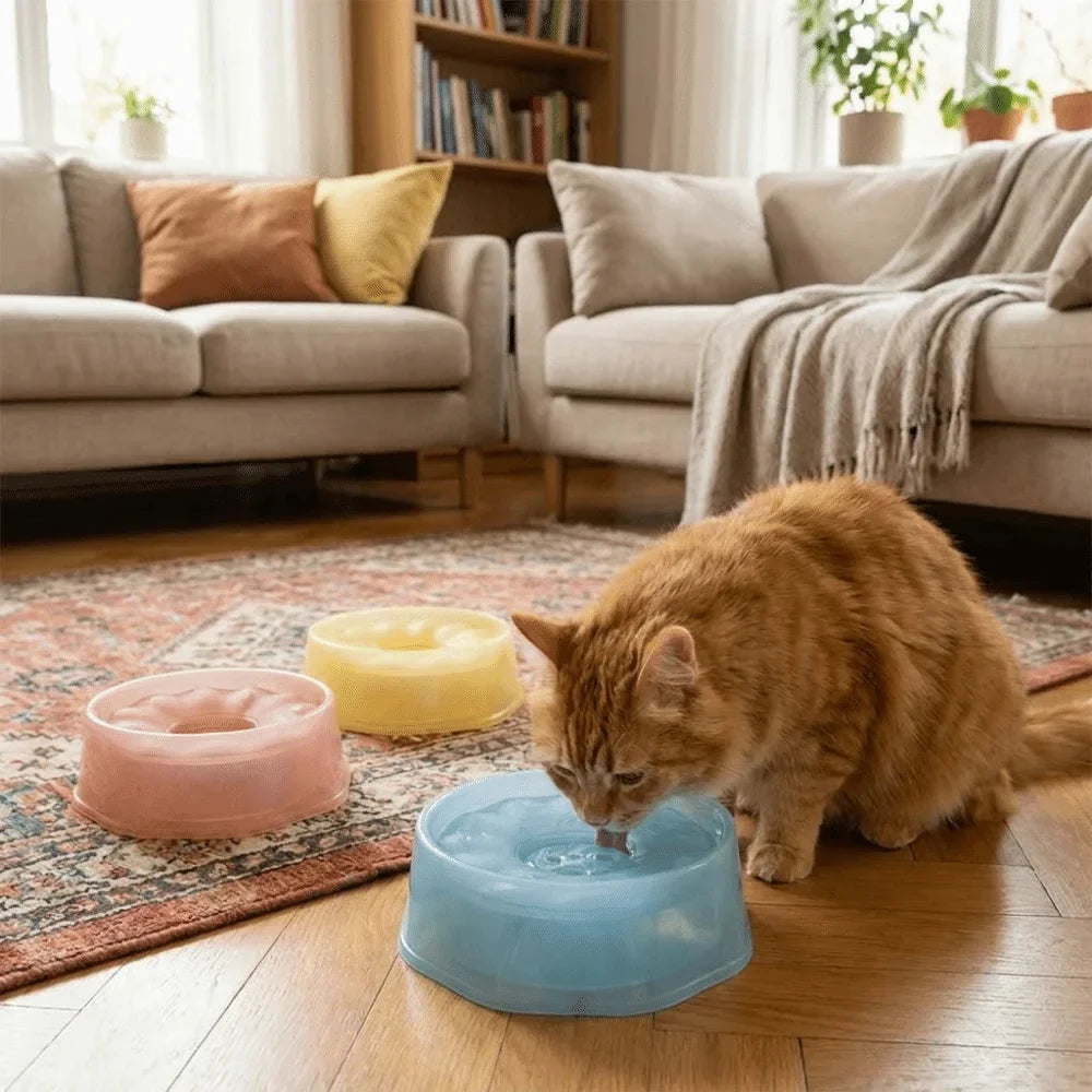 Floating Pet Water Bowl 1600ml – Spill-Proof Anti-Splash