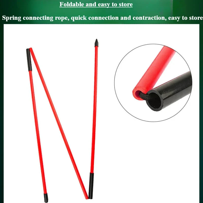 Golf Alignment Sticks – Folding Swing Trainer & Positioning Rod
