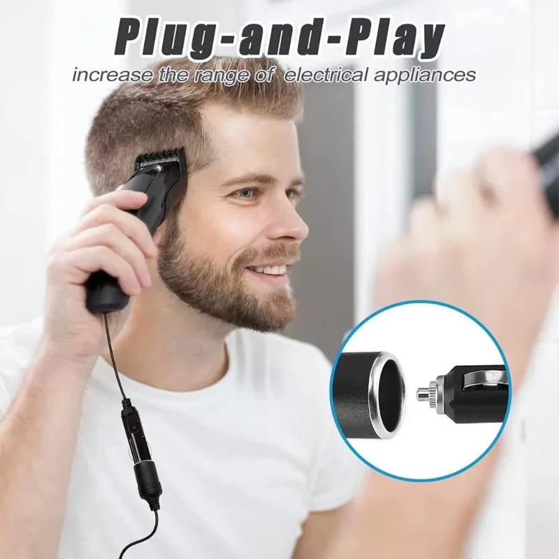 AC to DC 12V Car Cigarette Lighter Socket Power Adapter – US Plug