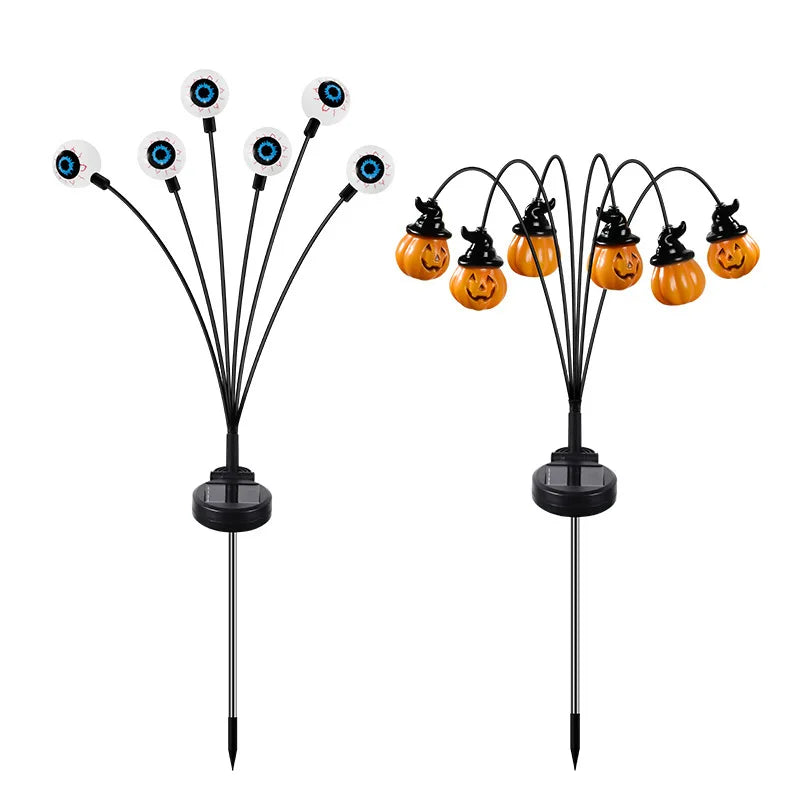 LED Pumpkin Light Solar Energy Outdoor Eyeball Halloween Lighting