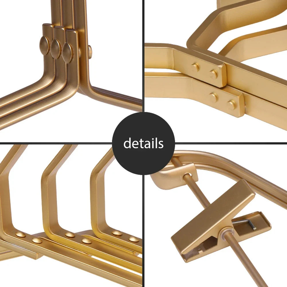5-Pack Aluminum Alloy Coat Hangers | Heavy-Duty Clothes Rack
