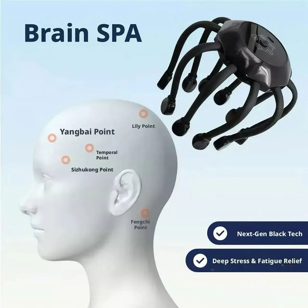 Electric Octopus Head Massager | 360° Scalp Massage Device