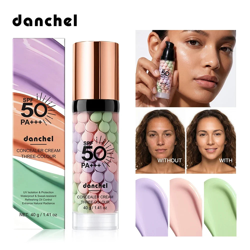 3-Color Concealer Cream – Brightening Face Primer & Base