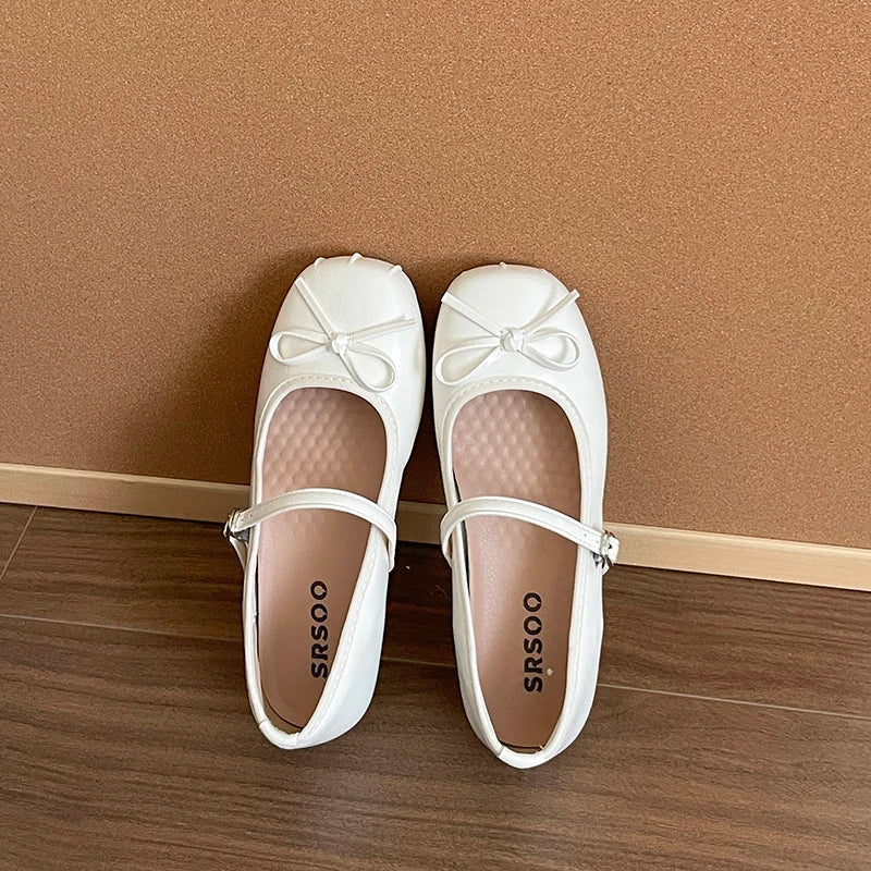 Women's Bow Mary Jane Ballet Flats – Sweet Elegant Shoes