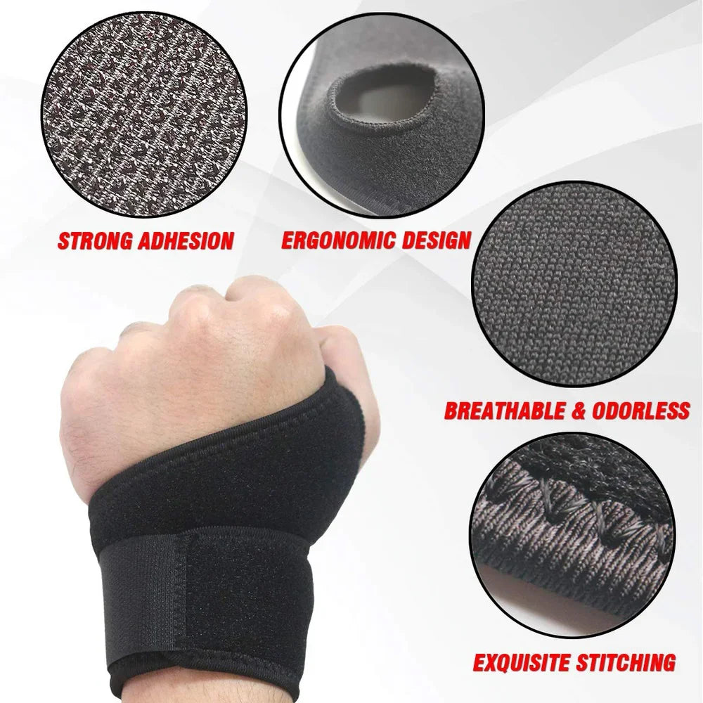2-Pack Elastic Wrist Sleeves – Breathable Gym & Sport Wrap