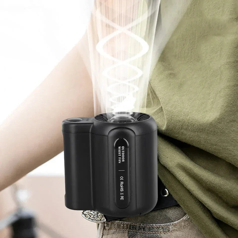 HOMEFISH Rechargeable Waist Fan – 4500mAh Personal Cooling Fan